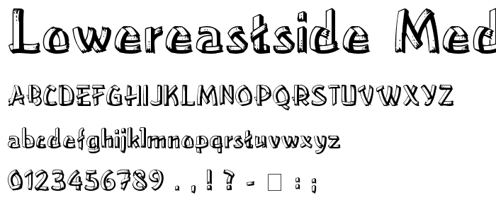 LowerEastSide Medium font